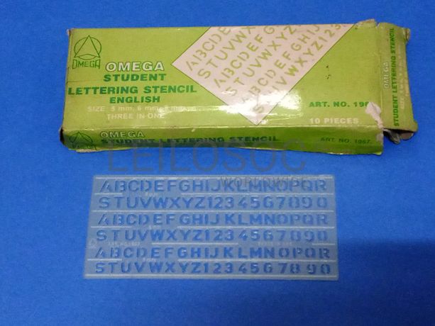 Régua escantilhão de letras - Omega