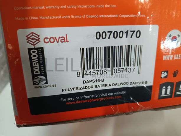 Pulverizador a bateria 16 L Daewoo