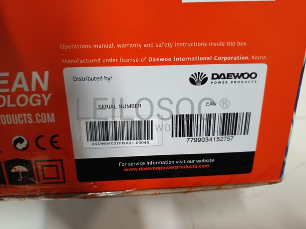 Máquina de lavar de pressão Daewoo