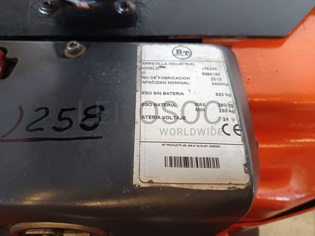 Porta Paletes BT · Elétrico · Ano 2013