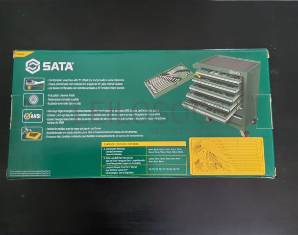 TABULEIRO DE 30 PEÇAS COM CHAVES COMBINADAS MÉTRICAS E CHAVES SEXTAVADAS