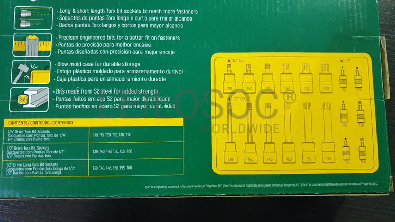 CHAVES DE CAIXA BROCA Torx® 1/4” e 1/2”