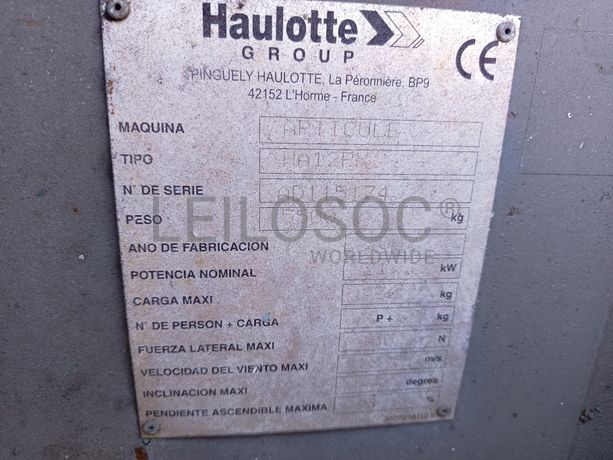 Plataforma Elevatória Haulotte · 2007