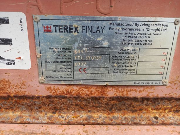 Moinho Cónico da marca TEREX, modelo Maxtrak 1000