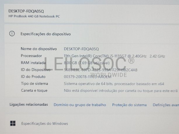 Portátil HP EliteBook