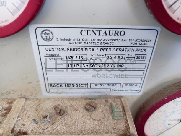 Central Frigorífica Bitzer S6G – 25Y · Ano 2016 - NOVO VALOR ABERTURA