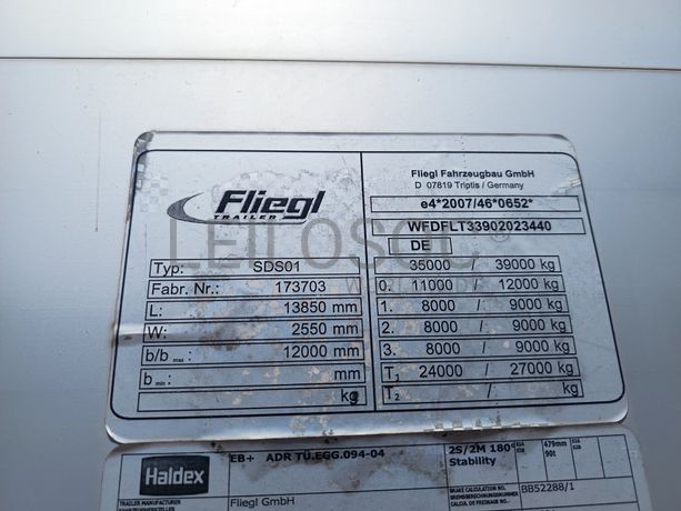 Semirreboque FLIEGL SDS01 · Ano 2018