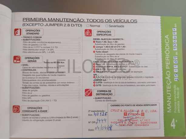 Citroën Xsara · Ano 2001