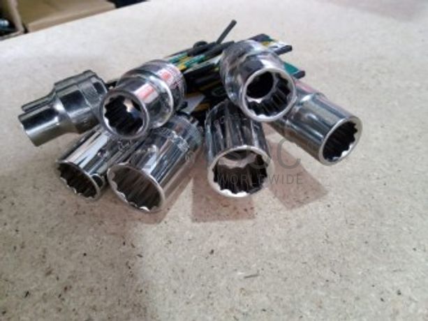 CONJUNTO 8 CHAVES DE CAIXA 12 PONTOS DE 1/2"