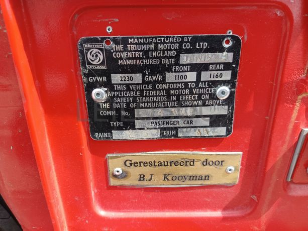 Triumph Spitfire · Ano 1973