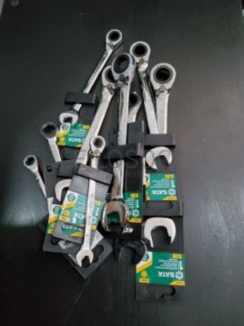 CONJUNTO DE 10 CHAVES REVERSÍVEIS COMBINADAS BOCA / LUNETA C/ ROQUETE