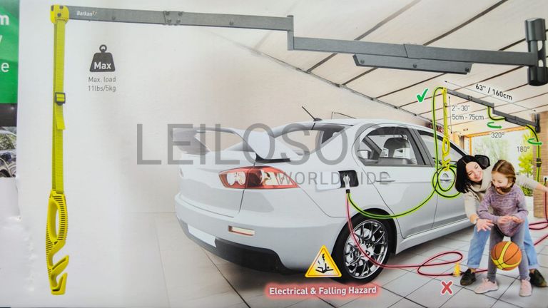 Braço Suporte Parede Para Cabo de Carregamento