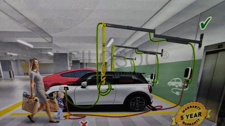 Braço Suporte Parede Para Cabo de Carregamento