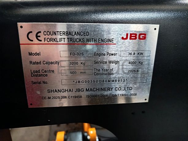 Empilhador JBG FD-32S · Ano 2025