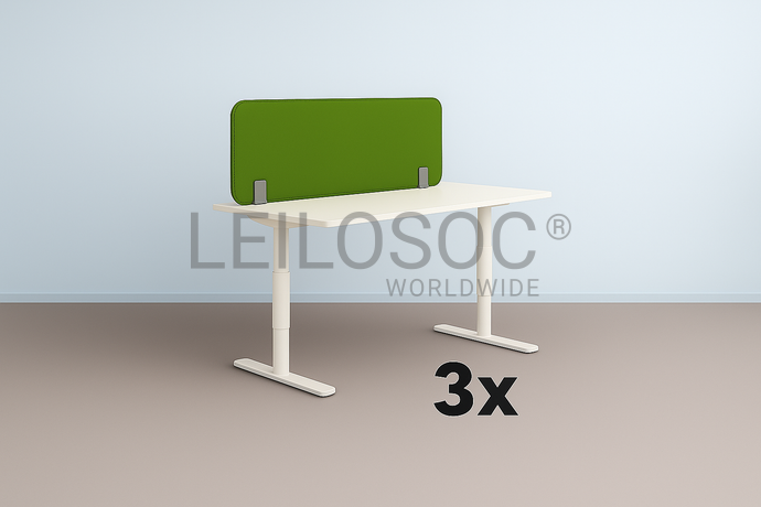 3 Bureaux réglables + 1 Séparateur de bureau
