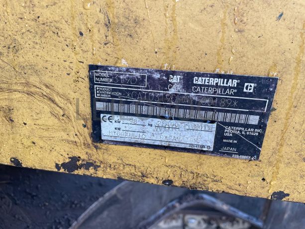 Escavadora CAT 319D · Ano 2011