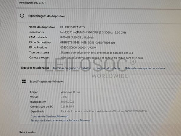 Computador HP EliteDesk 800 G1
