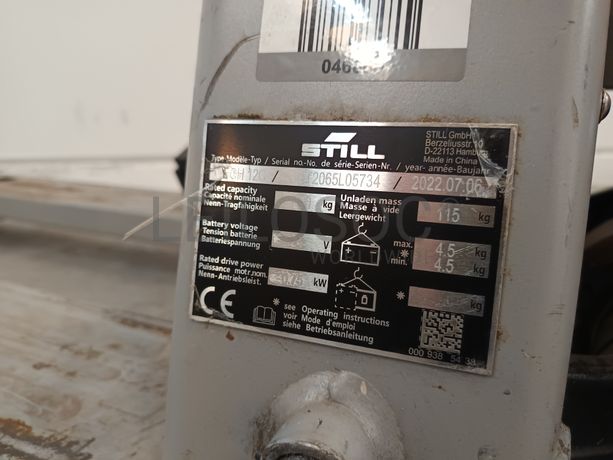 Porta Paletes Elétrico Still · Ano 2022